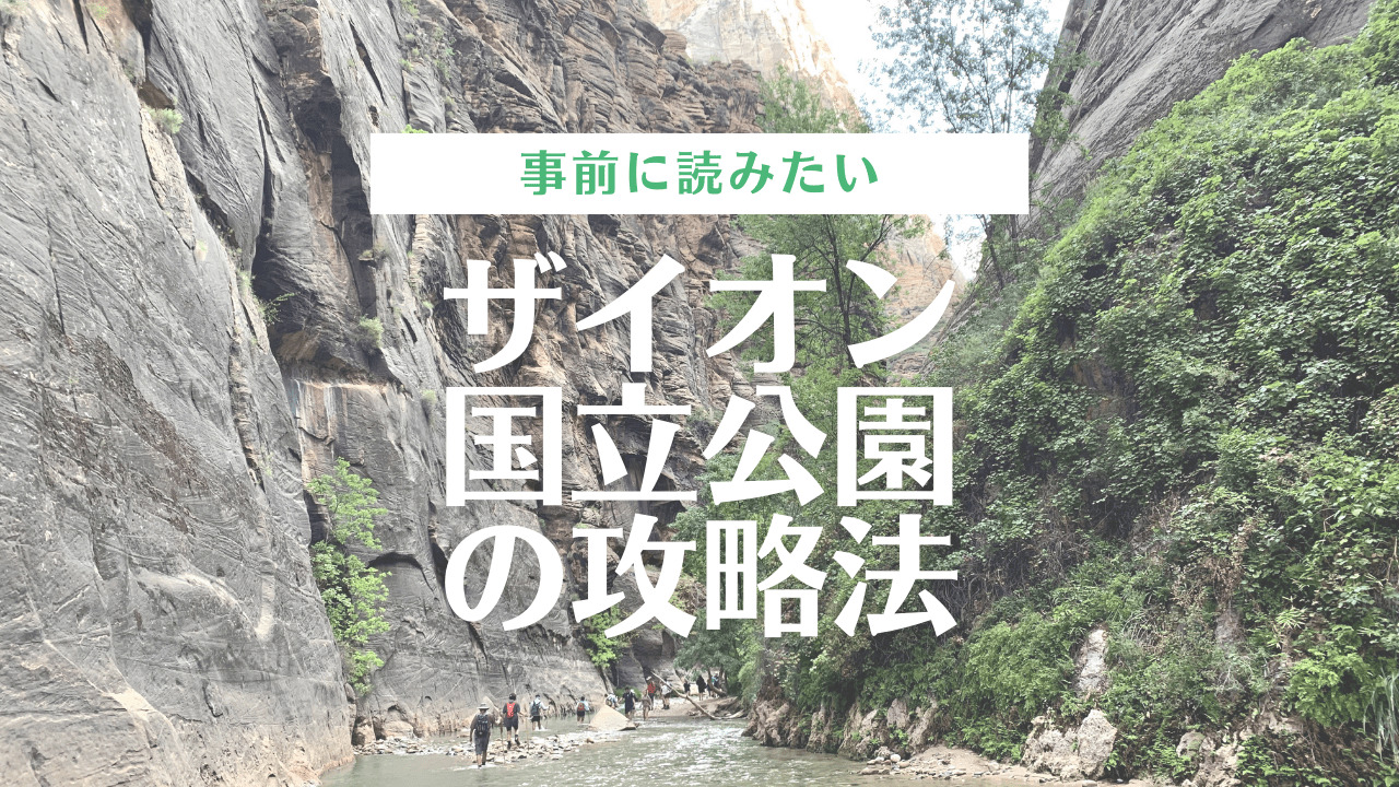 ザイオン国立公園観光 見どころ 料金 おすすめトレイル 服装